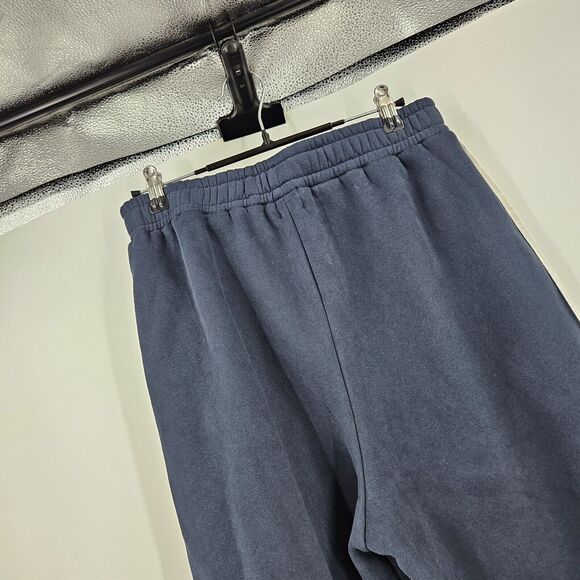 yllw Mens Sweatpants Navy Blue Strip Button Detail Elastic Waist Pull On Size M - Picture 4 of 6